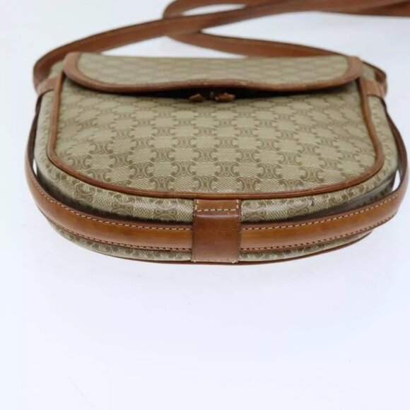 CELINE Macadam Canvas Shoulder Bag Beige - Picture 10 of 16